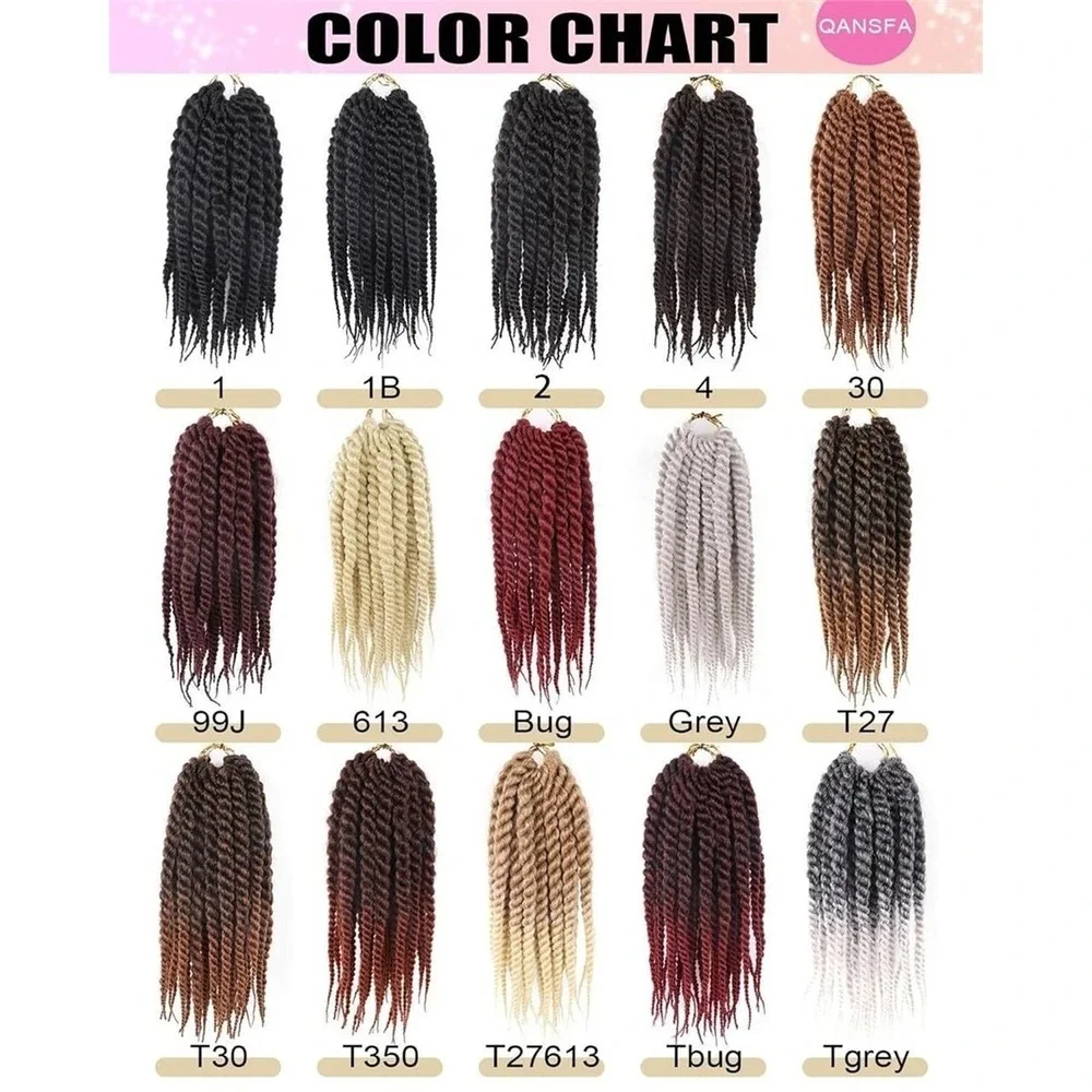 Pack‎ of 7 Senegalese Jumbo Havana Twist Kinky Hair Crochet for Women 10 inch